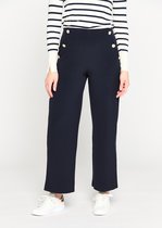 LOLALIZA Wijde broek - Marine Blauw - Maat 44