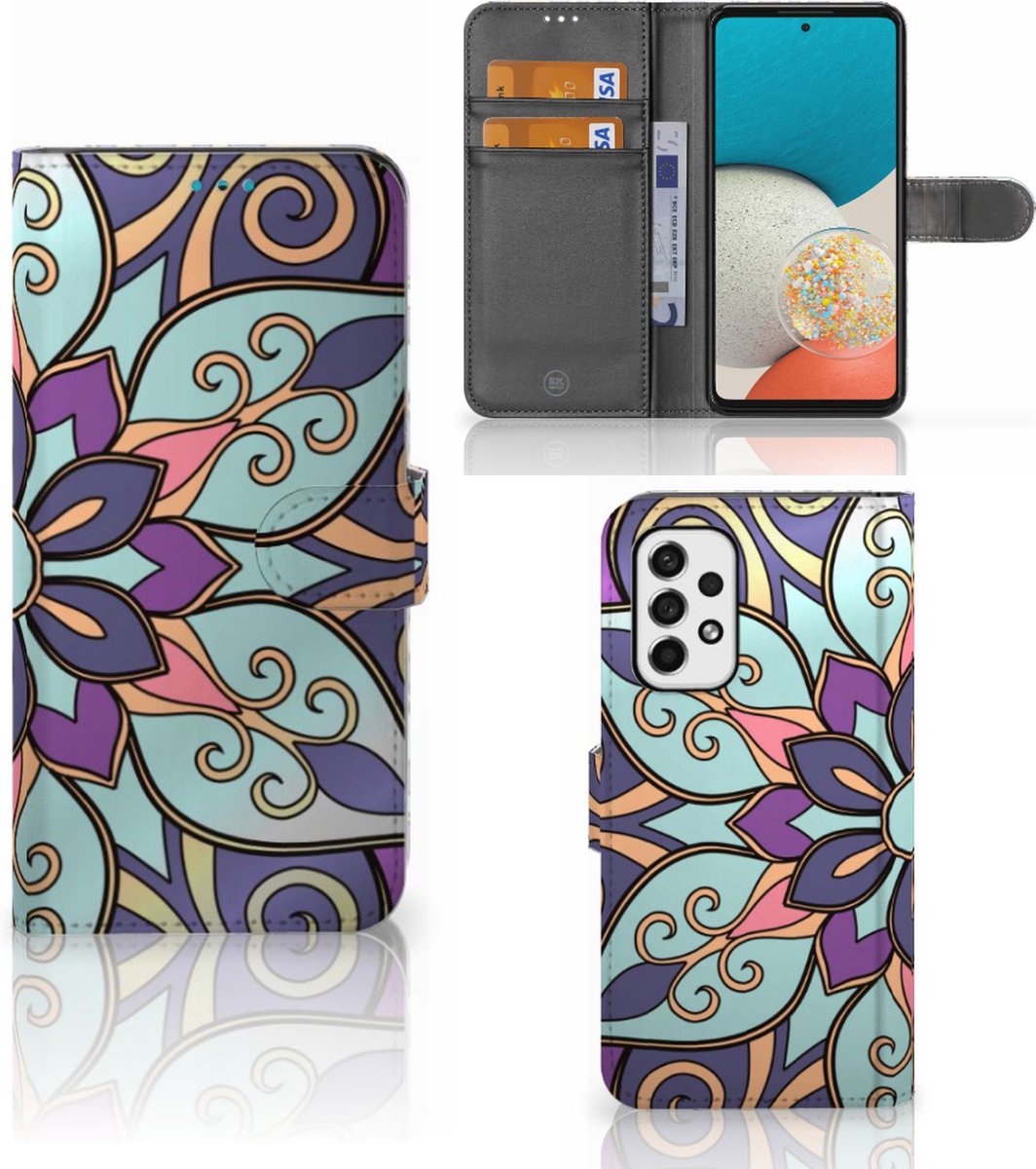 Samsung Galaxy A53 Hoesje Purple Flower