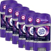 Lady Speed Stick Fitness Deodorant Vrouw 6 x 65g Gel - Deodorant 48H Anti Transpirant - Deodorant Vrouw Voordeelverpakking
