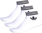 Adidas Sportsokken - Maat 35-38 - Unisex - wit/zwart | 3-pack | Adidas Trefoil sokken Wit