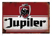 Jupiler Wandbord - Bier Reclamebord - Poster - Mancave Decoratie - Tinnen / Metalen Bordje - 30x20cm - Met Ophangplakkers