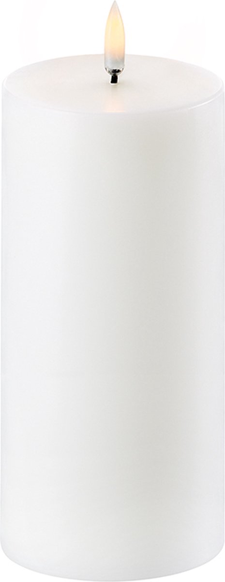 Uyuni Led Rustieke kaars Wit- Recht - 7,8 CM x 15CM
