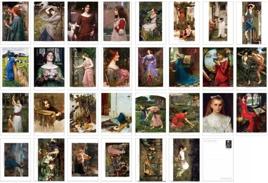 Art - Cartes postales John William Waterhouse, 30 cartes (art, cartes, art, carte, carte postale, carte d'anniversaire, carte postale)