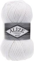 Alize Superlana Maxi 55 White Pakket 5 Bollen 500 Gram