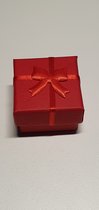 Ringendoos rood met strikje - trouwring - cadeau - sieradendoos - opbergdoos - box - oorbellen - Geschenkdoos