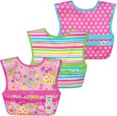 Green Sprouts - Snap & Go® Easy-wear Bibs (3 pack) - Roze Bloemen