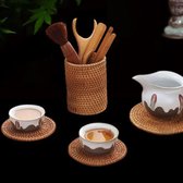 Friick | Decoratie | Mandje | Riet | Interieur | Bestekmandje | Keuken Mand | 7.5 x 7.5x10 cm