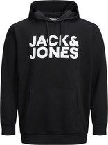 Jack & Jones Logo Sweat Hood Black (Maat: 6XL)