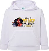 JHK -Hoodie dames met capuchon - This Is My Life - Wit - XL