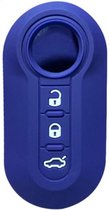 Housse de clé en Siliconen - Étui de clé Blauw marine adapté pour Fiat 500 / 500L / 500X / 500C / Panda / Punto / Stilo - Housse de clé - Accessoires de vêtements pour bébé de voiture