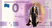 0 Euro biljet 2020 - Vorsten van Nederland - Koning Willem-Alexander KLEUR