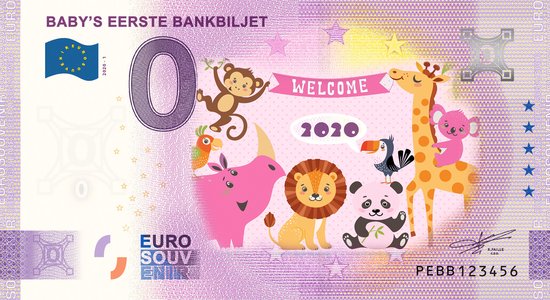 Afbeelding van het spel 0 Euro biljet 2020 - Baby's eerste bankbiljet KLEUR roze