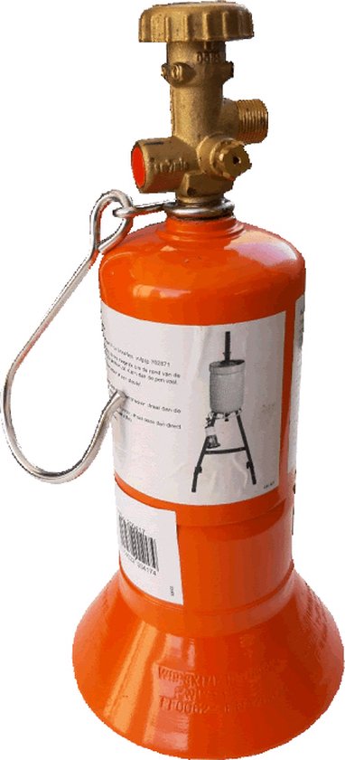 van mening zijn Perforatie Verfijning Karwei Propaan Gasfles - 1 liter stalen 3/8"L - Karweifles met ophanghaak -  FeramoTools | bol.com