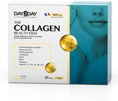 DAY2DAY The Collagen Beauty Fish - Collageen - 5.000 mg gehydrolyseerd collageen gecombineerd met vitamines, mineralen en de belangrijkste antioxidanten voor het lichaam. - Kersensmaak