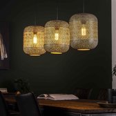 Hanglamp Eetkamer 3L etch / Oud zilver - Industrieel hanglampen  - industriële Design Plafond lamp