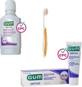 GUM Ortho Voordeelpakket - Mondwater + Tandpasta + Tandenborstel
