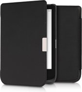 kwmobile case geschikt voor Pocketbook Touch Lux 4/Lux 5/Touch HD 3/Color (2020) hoes - Met magnetische sluiting - E reader cover van kunstleer - In zwart