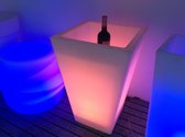Wijnkoeler-LED bloempot-Flessenkoeler-Verlichte LED ijsmmer-LED ijsblokjesvorm met afstandhediening -oplaadbare--drankkoeler-LED wijnkoeker-LED bierkoeler-kerstcadeau- champagne wijn dranken koeker-fleeenkoeler RGB LED