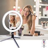Lumeno® Selfie Ring Light - Foto Lamp - Ringlamp - Fotografie Licht - Studio Verlichting LED - Selfie Light & Statief - Telefoon