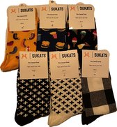 Sukats® The Casual Ones | 6 Paar | Maat 38-44 | One-Size | Unisex | Halloween Sokken | Halloween mix | Happy Fun Colorful Socks | Vrolijke Sokken