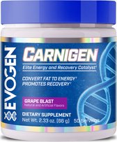 Evogen Nutrition - Carnigen Grape Blast 50 porties - Afvalsupplement  - Sportsupplement