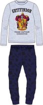 Harry Potter "Hogwarts" Team Captain Quidditch Pyjama kids series 158 grijs/blauw