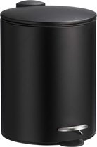 Poubelle à pédale Luxe - noir mat - poubelle - 5 L - 5 litres - 20 x 20 x 28 cm - bureau - chambre - salle de bain - WC - cuisine