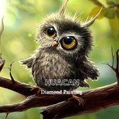 Diamond Painting - Uil - Schrik - Vierkante Steentjes - 35x35cm - Hobby - Kado - Moederdag - Kerst