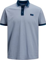 Jack & Jones Poloshirt Jcocharming Turk Polo Ss Noos 12187924 Dusty Blue/turkmelan Mannen Maat - S