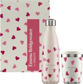 Chilly's - Emma Bridgewater - Giftbox - Pink Hearts Bottle & Coffeecup
