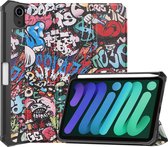 iPad Mini 6 Hoes Book Case Cover Tablet Hoes Met Pencil Houder - Graffity