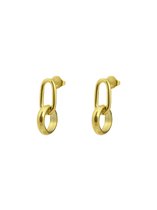 Marcez - Double hoops earrings gold - Roestvrij staal