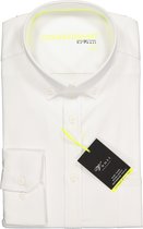 VENTI modern fit overhemd - wit (neon contrast) - Strijkvriendelijk - Boordmaat: 46