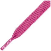 schoenveter Lacy Sneakerveters Lipstick pink  - Flatties - Plat - Veterlengte 130 cm – Breedte 10 mm pack