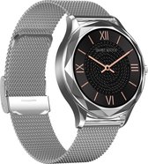 GALESTO Smartwatch Diamond - Smartwatch Dames - Heren Smartwatch - Activity Tracker - Fitness Tracker - Met Touchscreen - Stalen band - Horloge - Stappenteller - Bloeddrukmeter - V