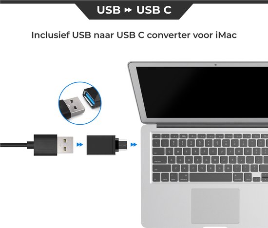 Nuvance – USB Hub 3.0 – 4 Poorten - Splitter – USB C Hub / Adapter - Aan Uit Schakelaar - Windows en IOS - Zwart