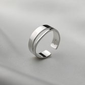 Minimal design design ring met opening-sterling silver-made of solid zilver