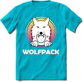 Saitama T-Shirt | Wolfpack Crypto ethereum Heren / Dames | bitcoin munt cadeau - Blauw - XXL