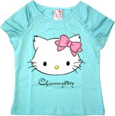 Charmmy Kitty Meisjes T-shirt - Licht Blauw - Hello Kitty - Maat 104