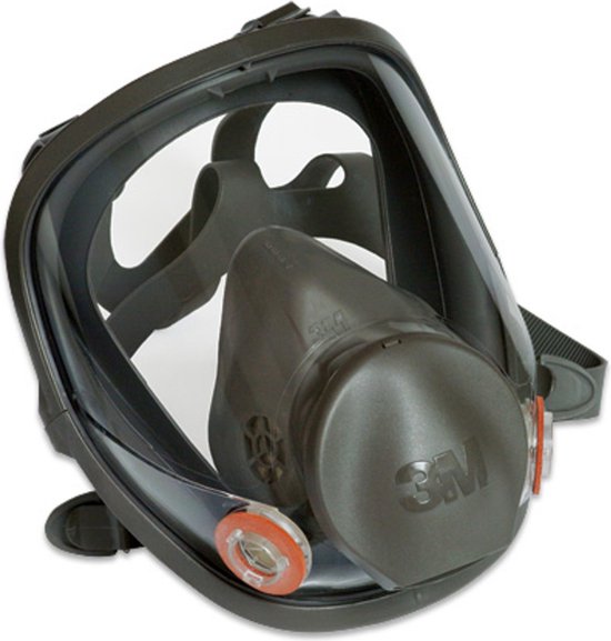 Compleet pak Trudsafe 6800 herbruikbaar volgelaatsmasker voor schilderen, polijsten, lassen en stof, 2 soorten connectoren, gasmasker met filter voor organische dampen