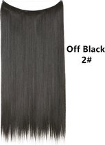 Premium Fiber Synthetic Clip in Extensions Single / Wire Extensions - Straight - 55cm- (#2) Off Black M02