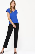 LOLALIZA T-shirt mer korte mouwen - Blauw - Maat XL