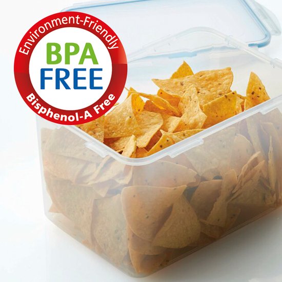 Lock & Lock contenants d'aliments frais | Conservateur frais pour un demi-pain | Boite à pain | Boîte à pain - Set de 2 - 3,9 litres - Transparent