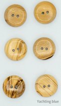 Houten knoop - knopen - 6 stuks - handwerk accessoires - naaien -