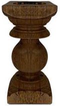 Kandelaars en kaarsenhouders  - landelijke kandelaar - hout bruin  - robuust  -  H39cm