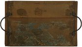 Tapasplank  - houten broodplank  - ijzeren handvatten - 38 x 25 cm