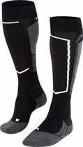 FALKE SK2 Intermediate Wool Skiën anti blaren, anti zweet merino wol wintersportsokken dames zwart - Maat 37-38