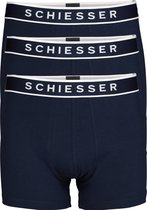 SCHIESSER 95/5 shorts (3-pack) - donkerblauw - Maat: L