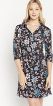 LOLALIZA Hemdjurk met paisleyprint - Zwart - Maat 42