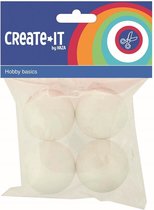 Create It Polystyreen Bollen 4.5 cm 4 Stuks